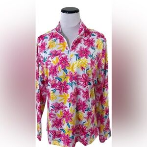 NEW Gottex Golf &  Tennis Quarter Zip Long Sleeve Small